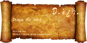 Duga Ábel névjegykártya